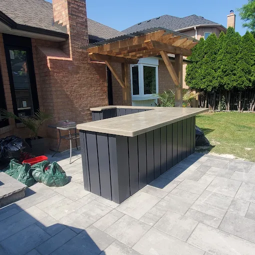 Outdoor kitchen and pergola build in Durham Region